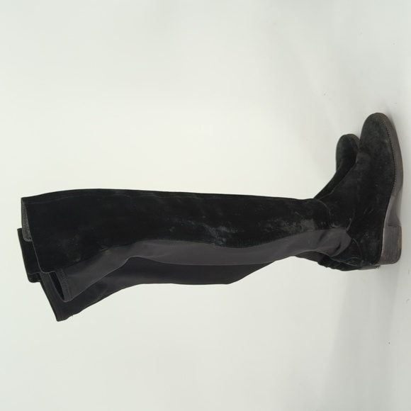 Tory Burch Over the Knee Thigh High Suede Boots Black 8 streetwear city classic - Picture 4 of 15